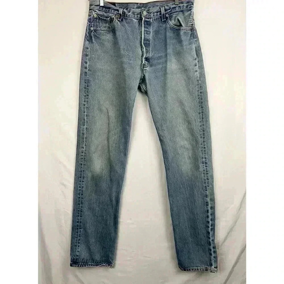 VTG Levi's 501XX Button-fly Jeans 38x40 Mens Made in USA Distressed 100% Cotton - Picture 1 of 16